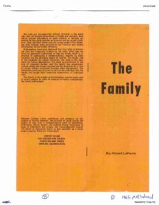 thumbnail of The Family flyer by LeFevre 1965